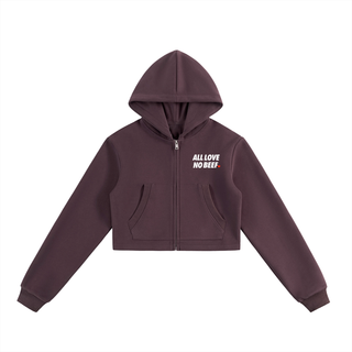 Essential Cropped Zip-Up Hoodie