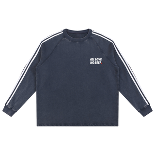 Snow Washed Contrast Tape Sweatshirt